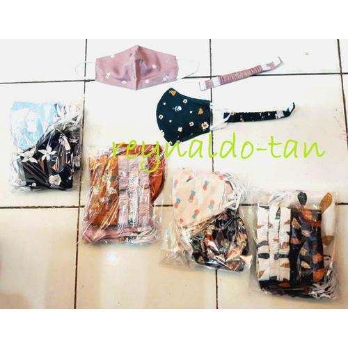 Foto Produk 12 Pcs Masker Kain Monyong Motif 2 ply + Konektor Satu Set dari reynaldo-tan