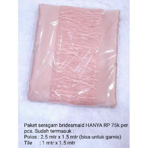 Foto Produk PAKET BRIDESMAID TILE AKAR MUTIARA SERAGAM KELUARGA WEDDING - Skin Mocca, Standard dari Toko Grosir Kain