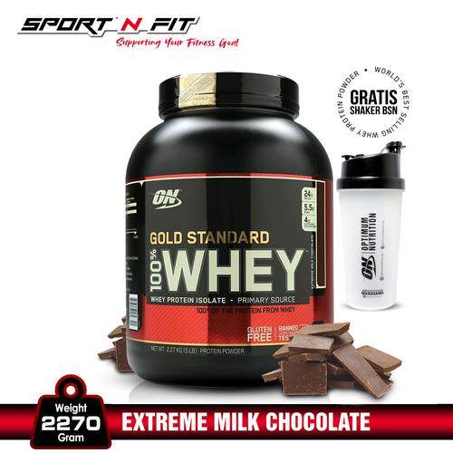 Foto Produk Optimum Nutrition Whey Gold Standard 5LB Extreme Milk Chocolate dari Sport N Fit