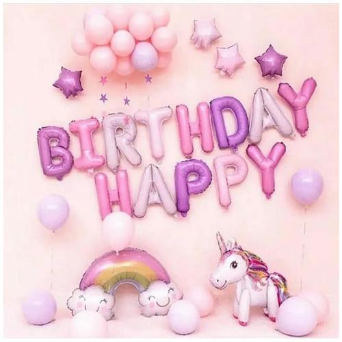Foto Produk Paket Dekorasi Balon Ulang Tahun / Happy Birthday Pegasus / Unicorn 07 dari Reaw Store