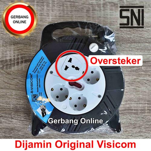 Foto Produk VISICOM Kabel Roll 4 Lubang 15 Meter 10 Meter 15 m 10 m KUNINGAN SNI - 10 Meter dari Gerbang Online
