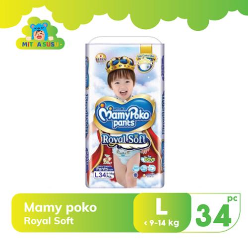 Foto Produk Mamy Poko Royal Soft L34 Boy dari mitrasusu