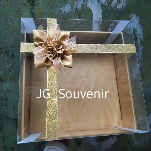 Gambar Kotak hantaran seserahan mika tempat kue warna gold dari JG_Souvenir Jakarta Timur Tokopedia