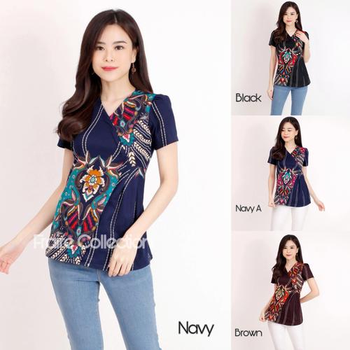 Foto Produk Baju Batik / Blouse Batik Wanita / Chany Top / bahan Katun dari Fraire Collection