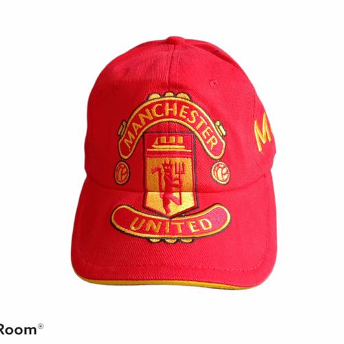 Jual topi pria football red devils 