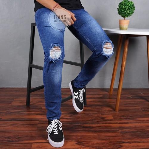 Gambar CELANA JEANS PANJANG PRIA SOBEK LUTUT HITAM STRECTH - Stune sobek, 27 dari JEANS' YOU Kab. Pekalongan Tokopedia