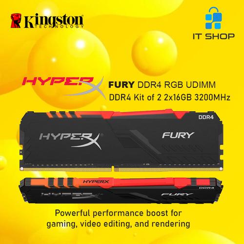 Foto Produk Kingston HyperX Furry DDR4 RGB 16GB (8GB x 2) 3200Mhz dari IT-SHOP-ONLINE