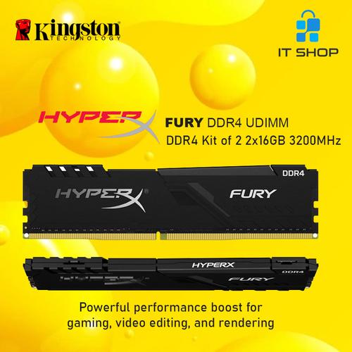 Foto Produk Kingston HyperX Furry DDR4 32GB Memory for PC (16GB x 2) 3200Mhz dari IT-SHOP-ONLINE