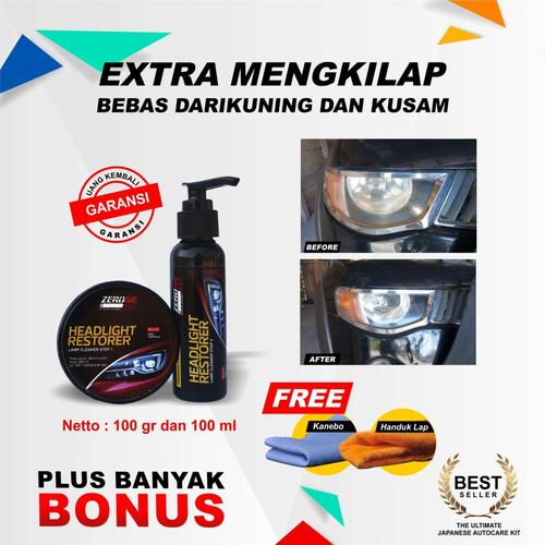 Foto Produk Paket Pengkilap Lampu Mobil ZERONE HEADLIGHT RESTORER Polish Car dari Zerone Japan Online