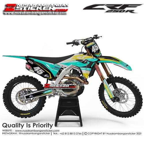 Foto Produk Stiker CRF 250 45 Tosca Kuning dari Nusakambangan Sticker01