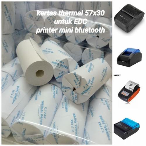 Foto Produk Kertas Struk Kasir Paper Roll EDC Thermal Printer Bluetooth 58x30 - Biru dari faeyza_7 kertas thermal