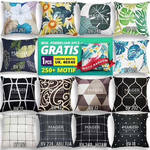 Foto Produk Sarung Bantal Sofa / Kursi - All Size 30, 40, 45, 50, 60, 65, 70 - 30x30 dari Mager Homecraft