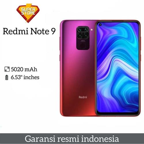 Foto Produk Xiaomi Redmi Note 9 6/128 Ram 6 Rom 128 Gb Garansi Resmi - Hitam dari Super Store