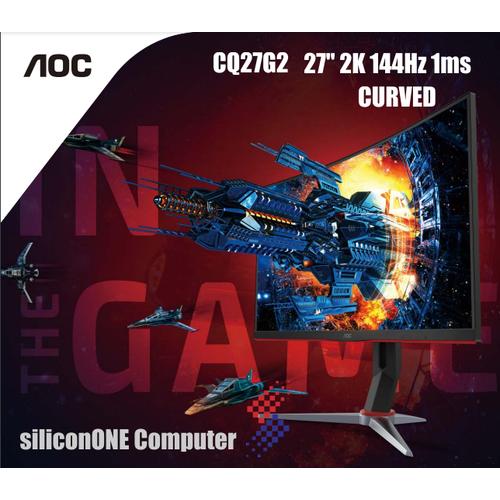 Foto Produk AOC 27" CQ27G2 VA 144Hz 2K 1ms Curved Gaming Monitor Freesync dari silicon ONE Computer
