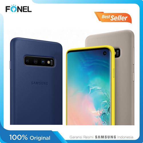 Foto Produk Samsung Leather Cover Casing for Samsung Galaxy S10 - White dari FONEL