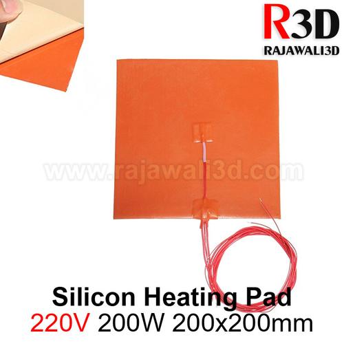 Foto Produk Silicon Heating Pad 220V 200W 200x200mm Heater Silicon Heat Bed dari Rajawali 3D