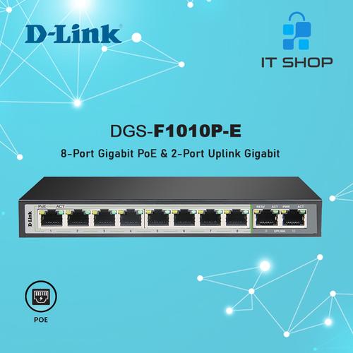 Foto Produk D-Link PoE Switch Hub DGS F1010P-E dari IT-SHOP-ONLINE