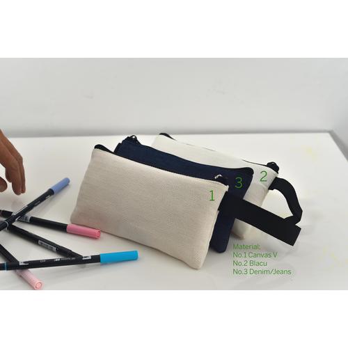 Foto Produk Tempat Pensil Kameha Canvas Blacu Denim dari KamehaShop.com