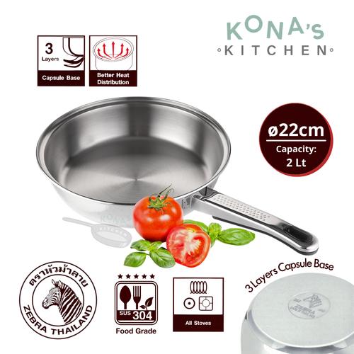 Foto Produk Zebra Frying Pan 22 Cm Vitalux (175323) / Wajan Goreng dari Kona's Kitchen