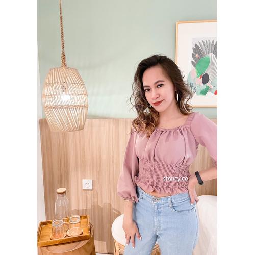 Gambar Levina Top by Stay Fancy / Blouse Murah / Blouse Korean - Merah Muda dari Stancyco Kota Depok Tokopedia