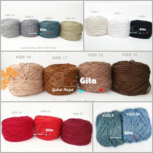 Foto Produk Benang Rajut Katun Bali Ply Besar - KBB 50 Abu Muda dari Gita Galeri Rajut