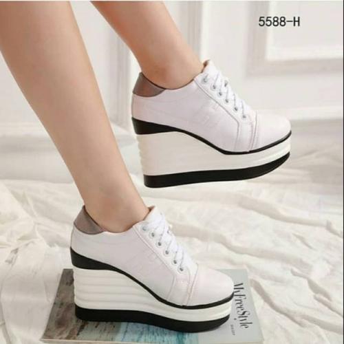 Sepatu Wedges Wanita Harmony - Putih 