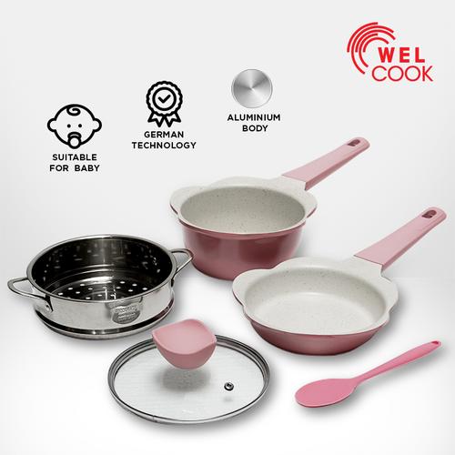 Foto Produk Welcook Peralatan Panci Bayi Baby Cookware-Pink dari Welcook Cookware