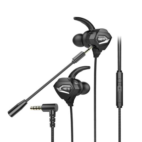 Gambar Rexus ME5 Gaming Earphone Vonix ME-5 Headset Game with Microphone - Hitam dari Click & Go Kota Bandung Tokopedia