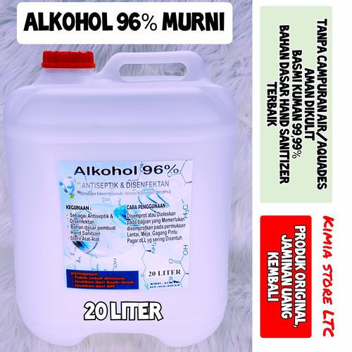 Foto Produk Alkohol 70% 20 liter / Alkohol 96% 20 Liter ( Alkohol Murni ) - Alkohol 96% dari Kimia Store..!