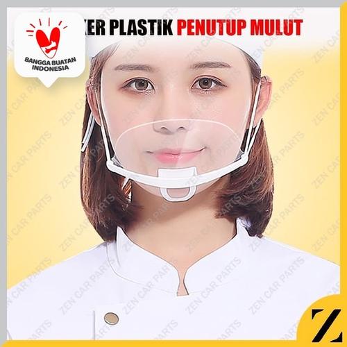 Foto Produk Masker Penutup Mulut Plastik Transparent Segitiga Sanitary Koki Dapur dari Zen Car Parts