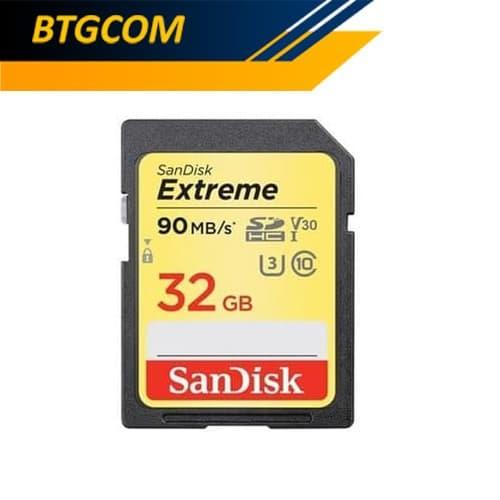 Foto Produk Sandisk Extreme 32GB 90MB/s 4K UHD SDHC SD Card Garansi Resmi Original dari BTGCOM