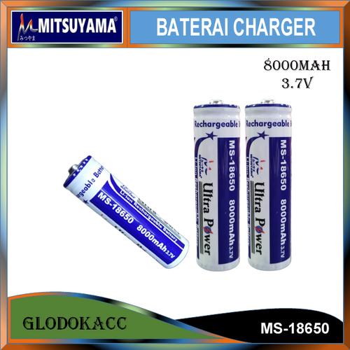 Foto Produk Baterai MS-18650 8000mAh / Mitsuyama Li-ion Rechargeable Battery 3.7V dari Glodokacc