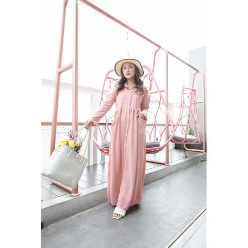 Foto Produk Yoenik Apparel Full Button Panya Dress Dusty M15010 R15S3 dari Yoenik Apparel