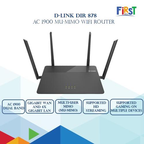 Foto Produk D-Link DIR-878 AC1900 MU-MIMO Gigabit Wireless Router DLink DIR878 dari First Media Store