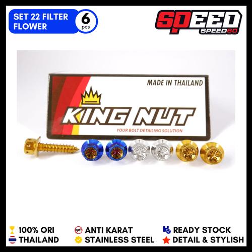 Foto Produk Set Baut Filter Honda Vario Scoopy Beat Pcx Adv Probolt Stainless King - Flower, Gold dari speed60