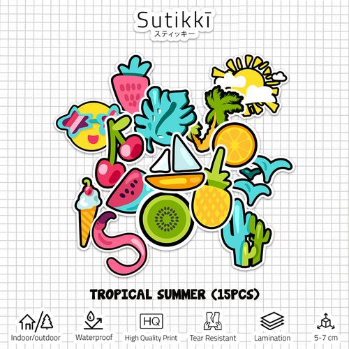 Jual Sticker Pack Tropical Summer Holiday Stiker Aesthetic Laptop Vinyl
