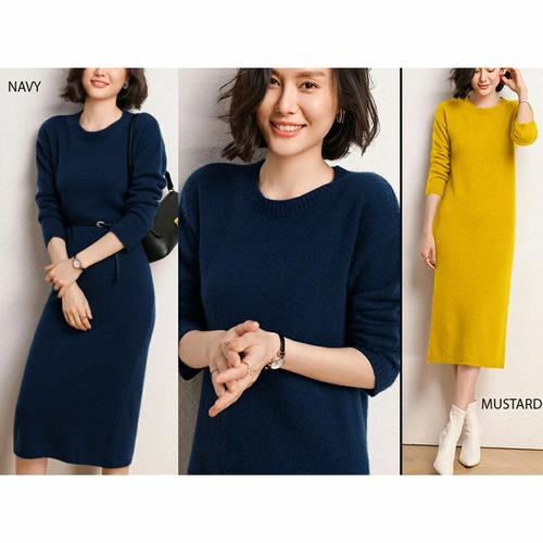 Jual Sweater midi loose dress lengan 