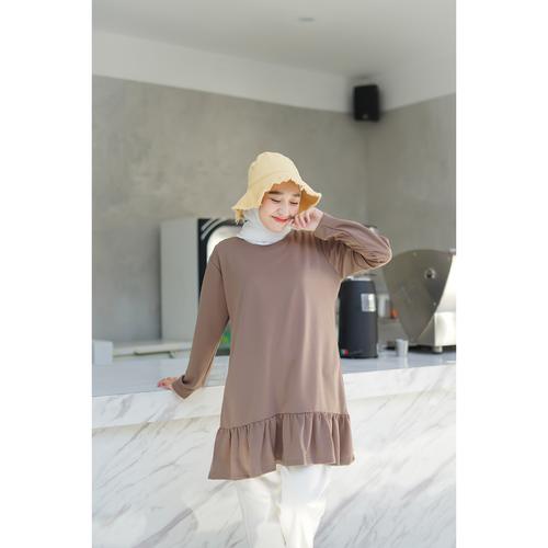 Foto Produk Mybamus Hanun Shirt Tops Mocca M12587 R9S3 dari Mybamus Official