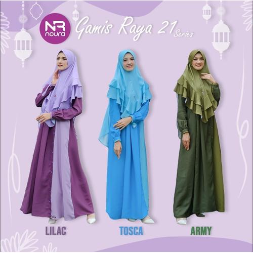 Gambar Gamis Dewasa Raya21 Set Jilbab by Noura dari Kedai Berkah (Moslem Kids Online Shop) undefined Tokopedia