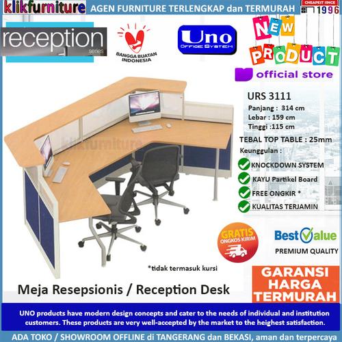 Foto Produk URS 3111 UNO Meja Resepsionis Meja Kasir Partisi Reception 2 Staff dari klikfurniture