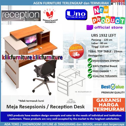 Foto Produk URS 1932 Left UNO Meja Resepsionis Meja Kasir Reception Modul Kiri dari klikfurniture