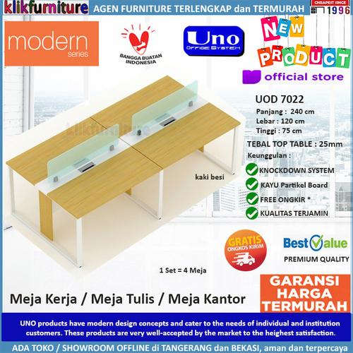 Foto Produk UOD 7022 UNO Set Meja Kerja Meja Kantor Meja Tulis Kaki Besi dari klikfurniture