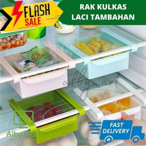 Foto Produk Rak Kulkas - Laci Tambahan Serbaguna - Hijau muda dari cabokimurah