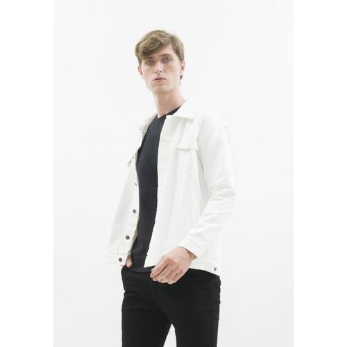 Foto Produk Jaket Jeans Pria Polos Tebal Dilan Jaket Denim Putih dari House of Cuff