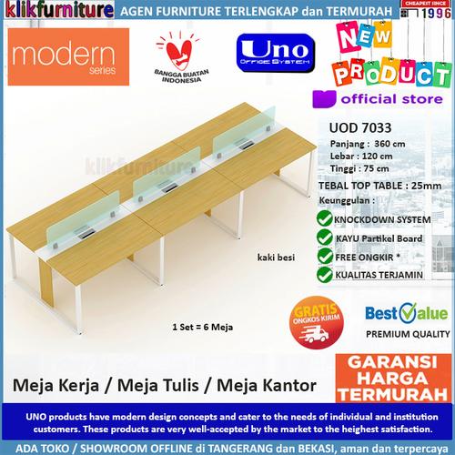 Foto Produk UOD 7033 UNO Workstation Meja Kerja Meja Kantor Meja Tulis Kaki Besi dari klikfurniture
