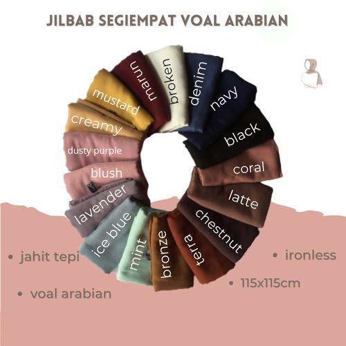 Foto Produk Kerudung Hijab Jilbab Voal Polos by Upitpita Segiempat Polos dari upitpita collection