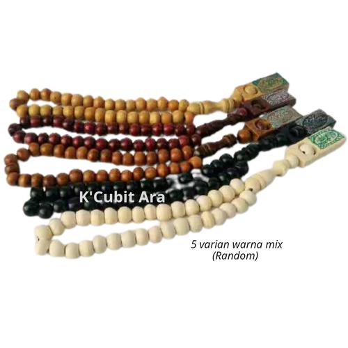 Foto Produk SOUVENIR PERNIKAHAN TASBIH KAYU NATURAL KEMAS PLASTIK dari K'Cubit Ara