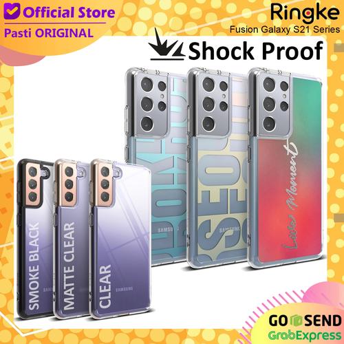 Foto Produk Ringke Fusion Case Samsung Galaxy S21 Ultra S21 Plus Casing Anti Crack - S21 Ultra, Smoke Black dari Originale Store