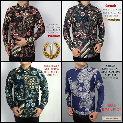 Foto Produk KEMEJA PRIA SLIM FIT / FASHION MEWAH / BATIK PRIA SLIMFIT / LB166 dari mixtomax