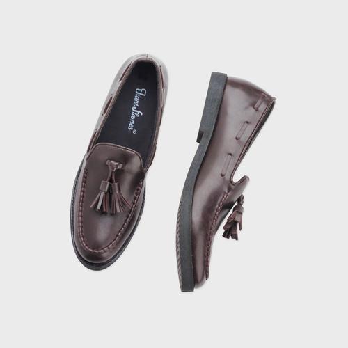 Foto Produk Giant Flames - Sepatu Pria Casual Slip On Pantofel Loafer Porto Brown - Cokelat, 41 dari GiantFlames